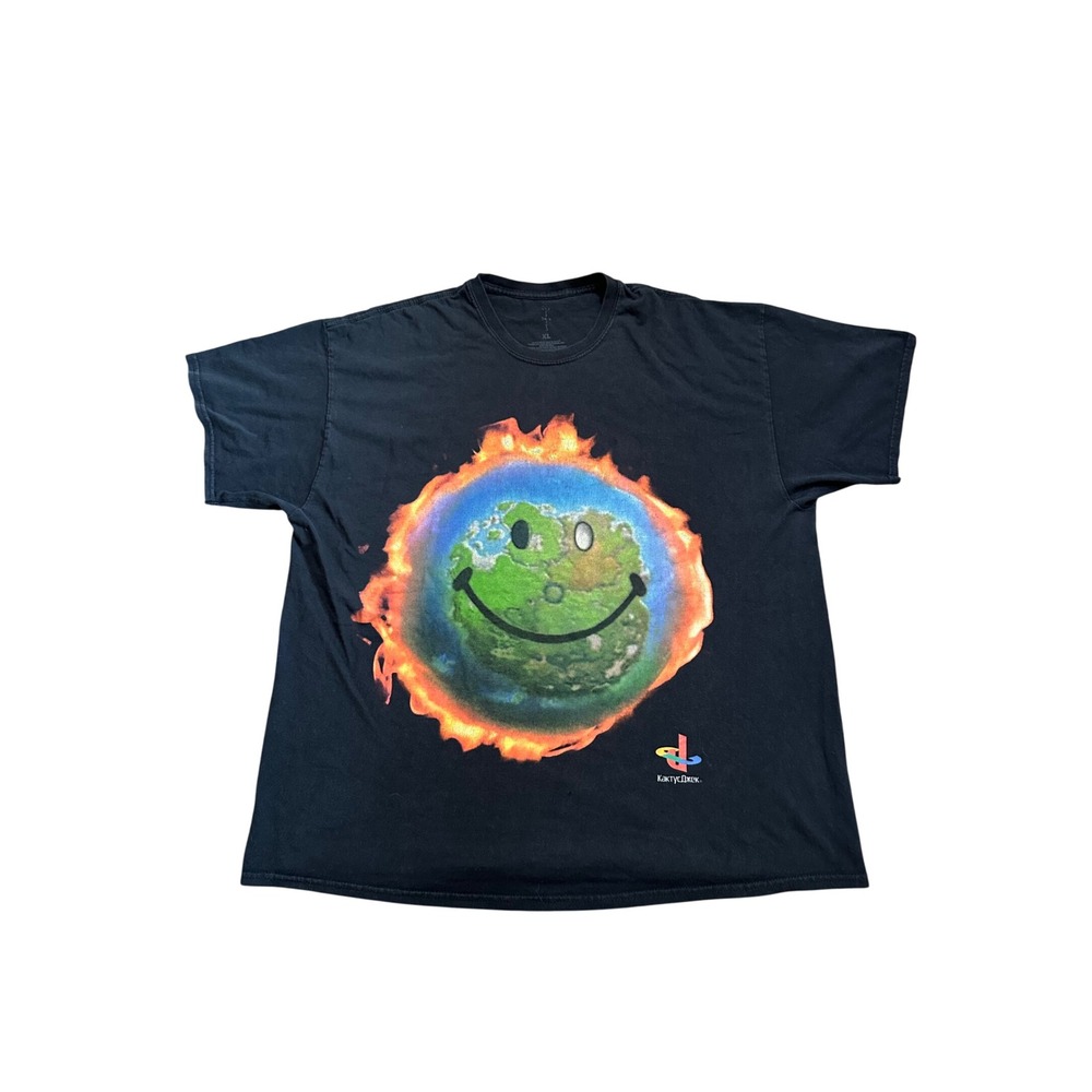 Travis Scott Cactus Jack PlayStation Fortnite Astronomical T-Shirt Men XL Black